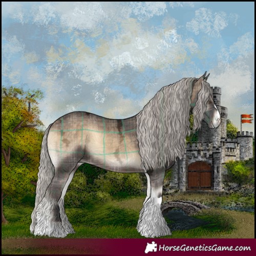 Horse Color:Plaid  Silver Brown Ice Onyx Tobiano 