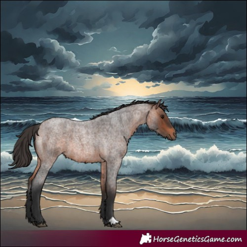 Horse Color:Brown Roan 