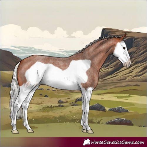 Horse Color:Silver Bay Roan Splash Frame 