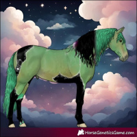 Horse Color:Watercolor Bay Tobiano 