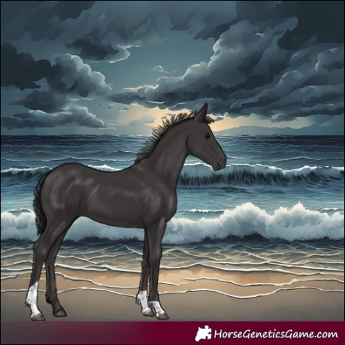 Horse Color:Smoky Black Tobiano Rabicano 