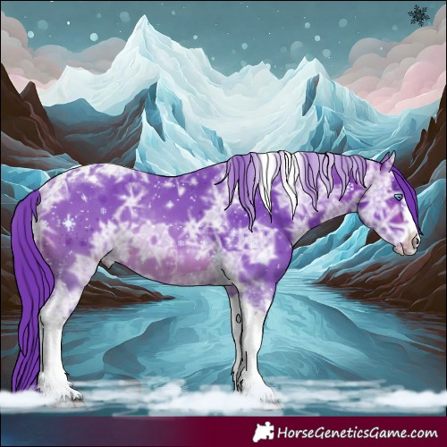 Horse Color:Watercolor Brown Ice Tobiano Frame 