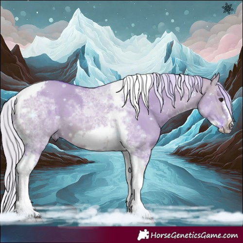 Horse Color:Watercolor Silver Brown Dun Tobiano Frame 