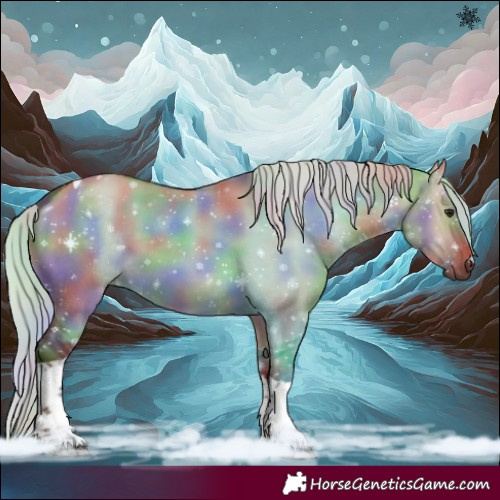 Horse Color:Nacre Silver Brown Dun Tobiano 