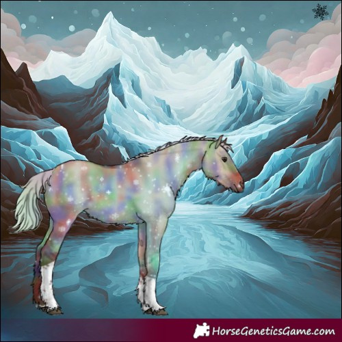 Horse Color:Nacre Silver Brown Dun Tobiano 