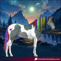 Horse Color:Painted Watercolor Bay Tobiano 