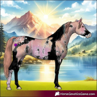 Horse Color:Watercolor Chestnut Sabino Tobiano 