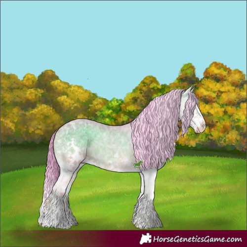 Horse Color:Watercolor White Spotted Brown Ice Onyx Splash 