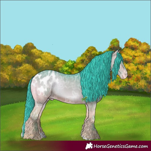 Horse Color:Watercolor Bay Ice Onyx Sabino Appaloosa 