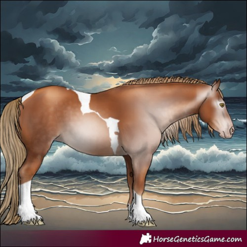 Horse Color:Gray Gold Champagne Tobiano
