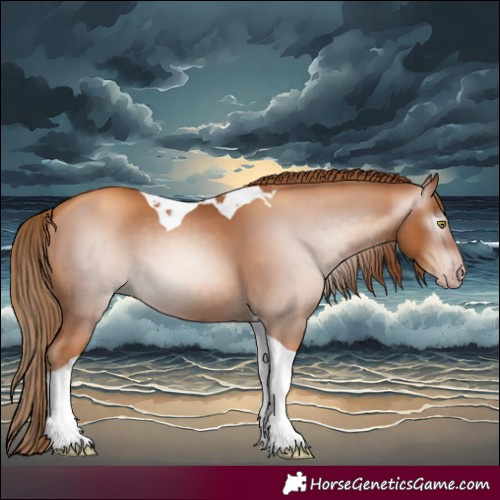 Horse Color:Gray Gold Champagne Tobiano