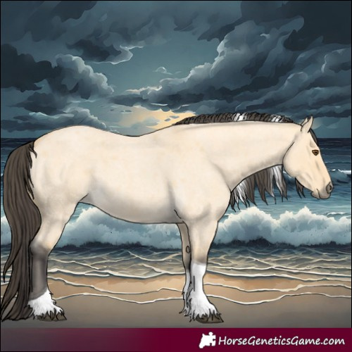 Horse Color:Buckskin Roan Dun Tobiano 