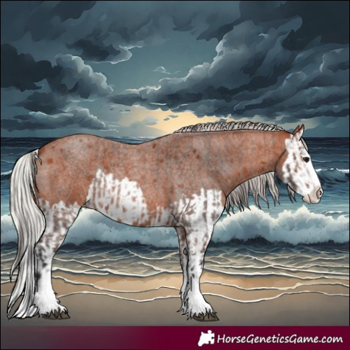 Horse Color:Bay Roan Splash and Silver Bay Roan Splash