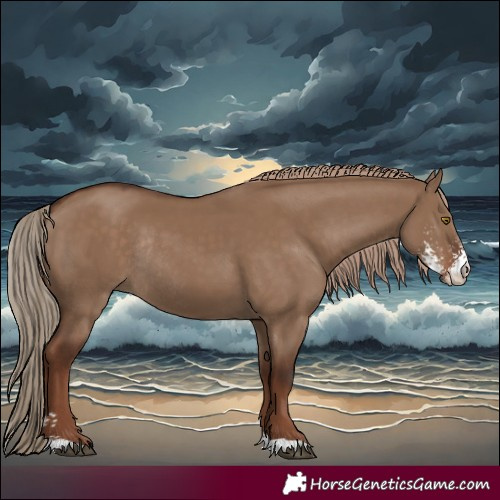 Horse Color:Liver Red Dun Sabino Rabicano