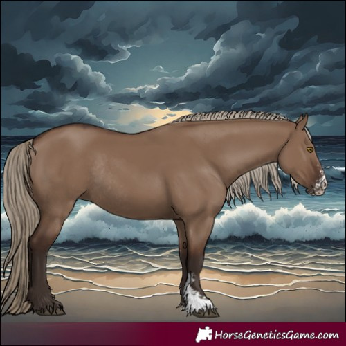 Horse Color:Liver Red Dun Sabino Rabicano
