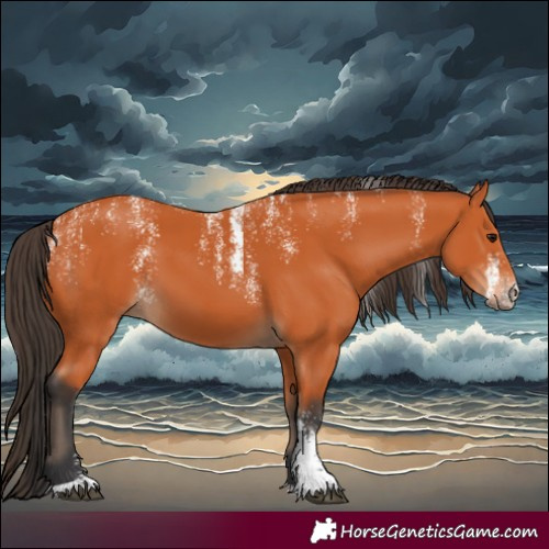 Horse Color:Powder White Bay