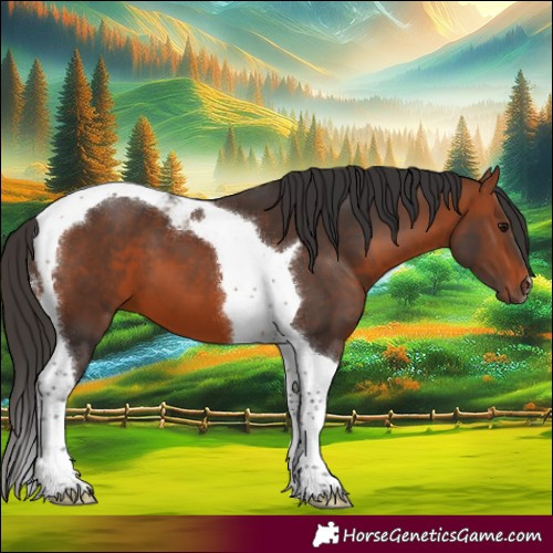 Horse Color:Bay Tobiano 