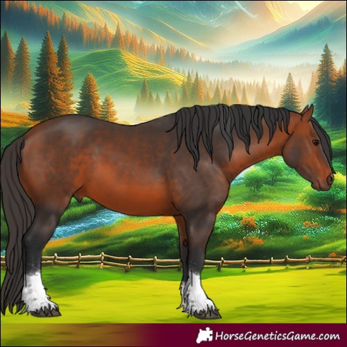 Horse Color:Bay Tobiano 