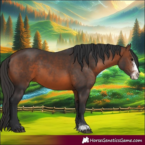 Horse Color:Brown Sabino