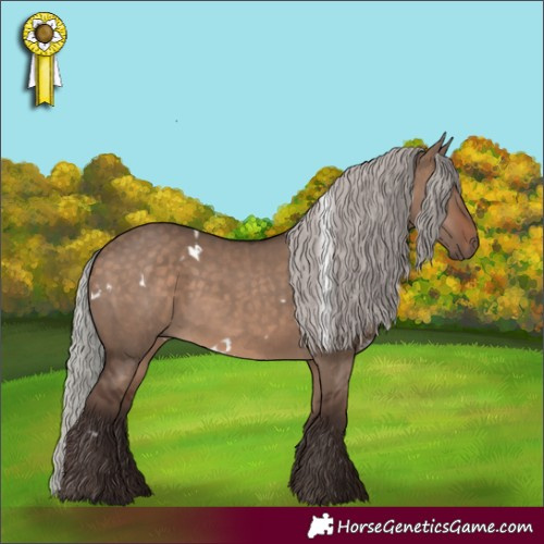 Horse Color:White Spotted Silver Brown Dun Rabicano 