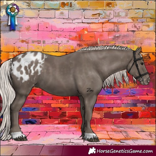 Horse Color:Silver Black Blanket 