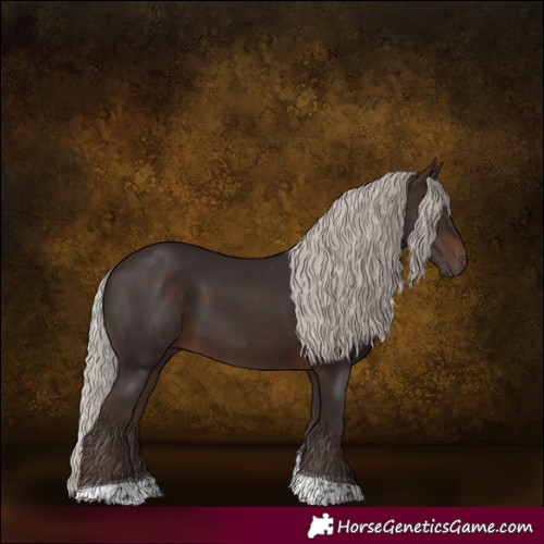 Horse Color:Silver Brown Tobiano 