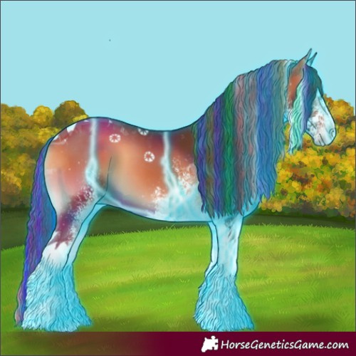 Horse Color:Painted Thunderstruck White Spotted Bay Onyx Tobiano 