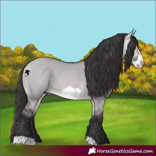 Horse Color:Platinum Buckskin Dun Frame 