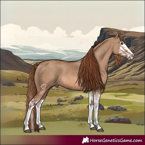 Horse Color:Red Dun Splash and Red Dun Splash Rabicano