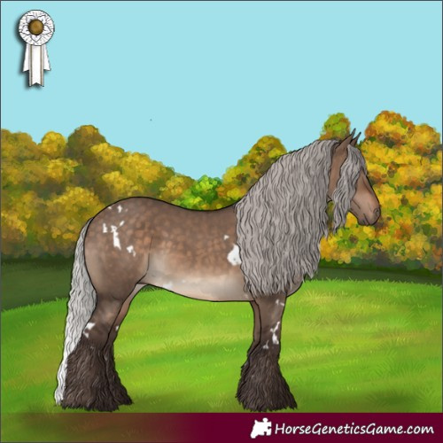 Horse Color:White Spotted Silver Brown Dun