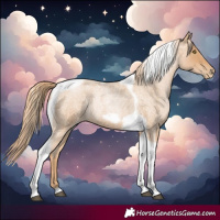 Horse Color:Red Roan Pearl Tobiano Frame 