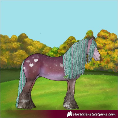 Horse Color:Painted Silver Bay Sabino