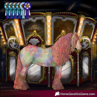 Horse Color:Nacre Watercolor Liver Red Dun Brindle 