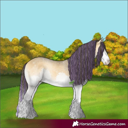 Horse Color:Painted White Spotted Buckskin Onyx Splash 