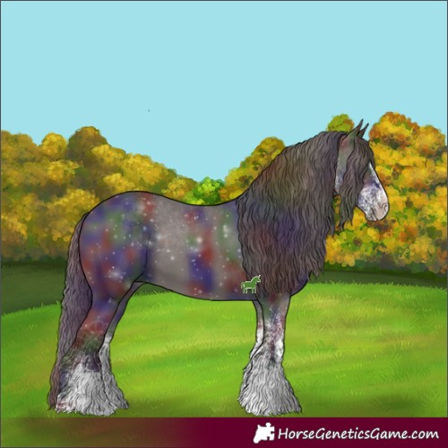 Horse Color:Nacre White Spotted Liver Chestnut 