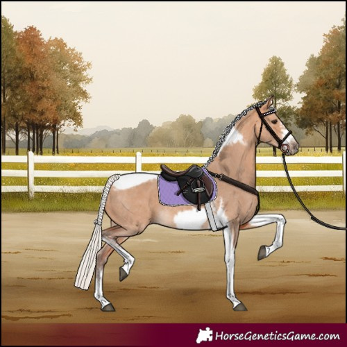 Horse Color:Silver Bay Dun Sabino Tobiano Frame Rabicano