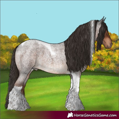 Horse Color:Liver Red Roan Tobiano