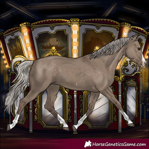 Horse Color:Silver Grullo Splash Tobiano
