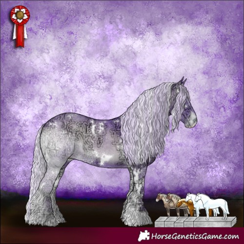 Horse Color:Watercolor White Spotted Chocolate Silver Blue Onyx Chinchilla Ice 