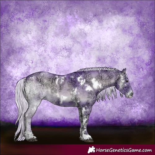 Horse Color:Watercolor White Spotted Chocolate Silver Blue Onyx Chinchilla Ice
