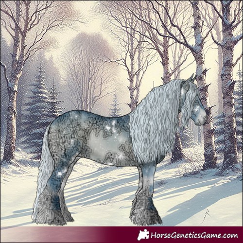 Horse Color:Watercolor White Spotted Chocolate Silver Brown Chinchilla Ice Onyx 
