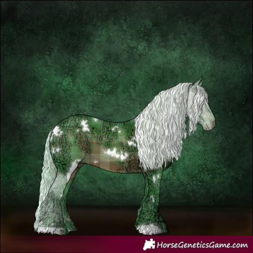 Horse Color:Watercolor Plaid White Spotted Silver Brown Ice