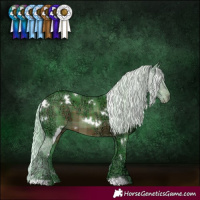 Horse Color:Watercolor Plaid White Spotted Silver Brown Ice