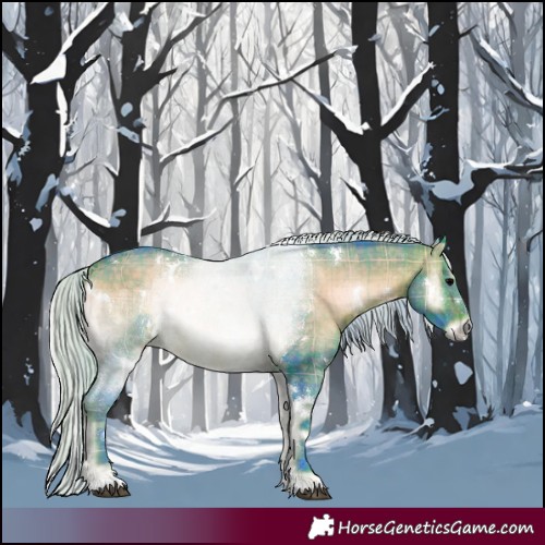 Horse Color:Watercolor Plaid White Spotted Silver Brown Onyx Sabino Brindle