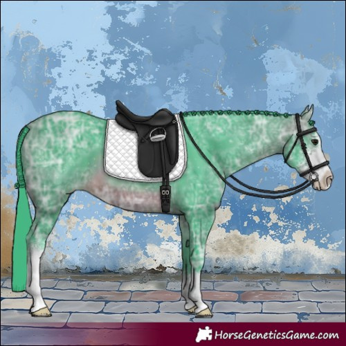 Horse Color:Watercolor Brown Ice Sabino