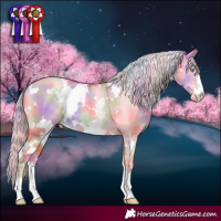 Horse Color:Nacre White Spotted Gold Cream Champagne Pearl Dun Appaloosa