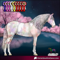 Horse Color:Nacre White Spotted Gold Cream Champagne Pearl Dun Varnish 