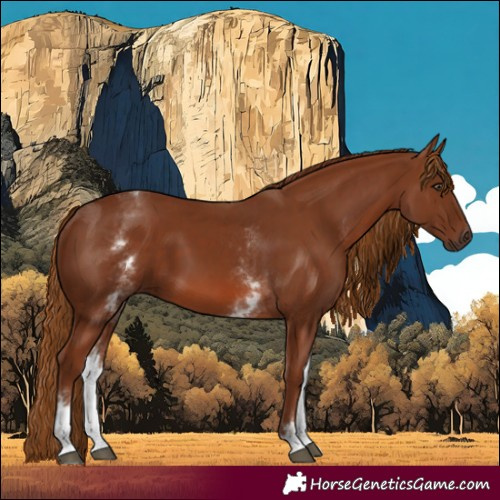 Horse Color:White Spotted Chestnut