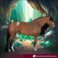 Horse Color:Bay Tobiano Varnish 