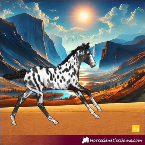 Horse Color:Gray Black Appaloosa 